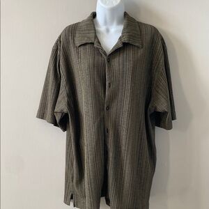 PAVO by LASTRADA Button Down Shirt, XXL, Olive Brown